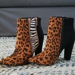 Animal Print Booties